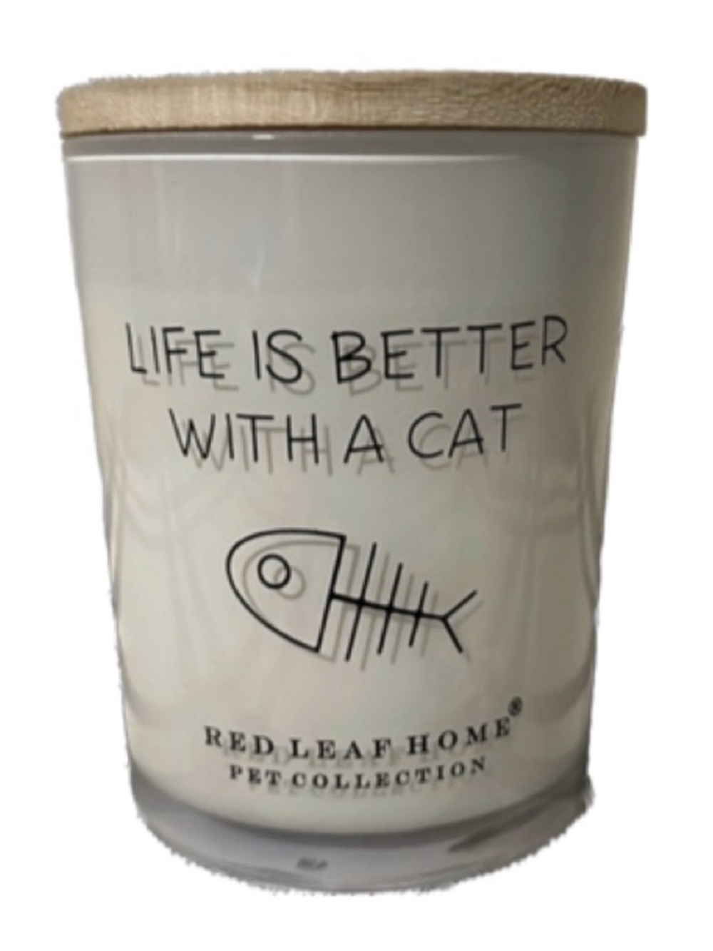 Red Leaf Home “Life is Better with a Cat" 15.5 oz. Deodorizing Jar Candle,
